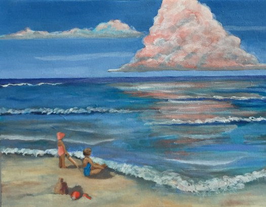 Air Castles acrylic on canvas board